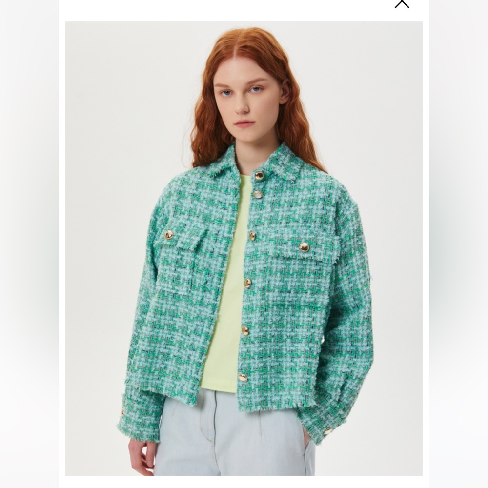 RAUM green tweed wool jacket